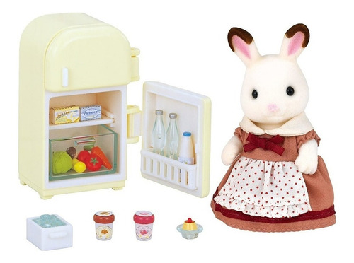 Sylvanian Families Mãe Coelho Chocolate E Geladeira 5014