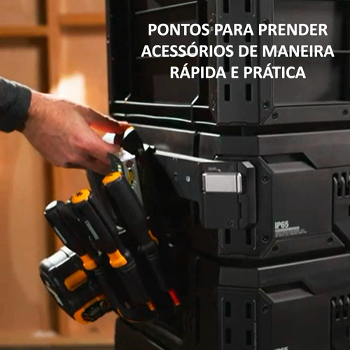 Caixa De Ferramentas Grande Toughbuilt Empilhável Reforçada