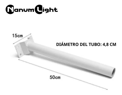 Imagen 2 de 6 de Base Soporte Alumbrado Público Con Panel Solar Integrado