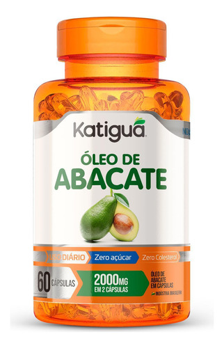 Óleo De Abacate 60 Cápsulas 1000mg - Katiguá