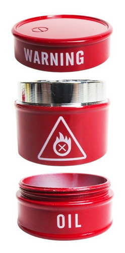 Tambor de aceite Dichavador, metal grande, 3 piezas, Ph5888, color rojo