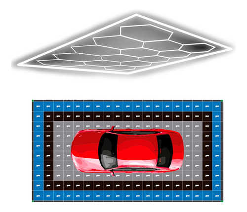 Kit De Luces Hexagonales + 32 M² De Pisos Encastrables