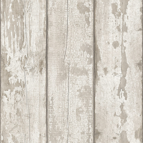 Papel Pintado De Madera Lavada Blanca De Arthouse