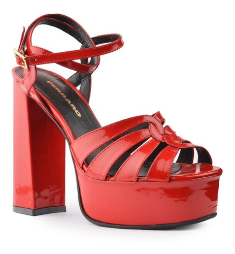 Sandalias De Fiesta Noche Mujer De Cuero Milano - Ferraro