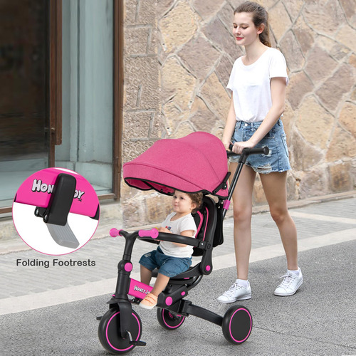 Triciclo Bicicleta 8 En 1 Para Niños Pequeños Con Mango Ajus