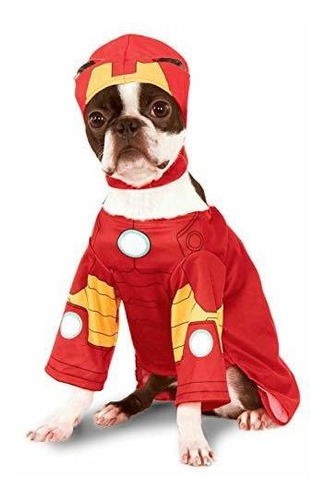 Traje Para Mascotas Iron Man Marvel Clásico Rubie.