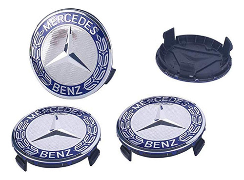 4pack Mercedes Benz Tapacubos Centro De Rueda Emblema T...