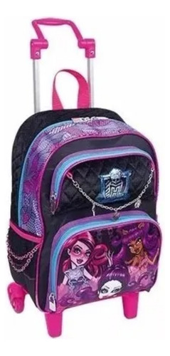 Mochila Grande Com Rodinha Escolar Infantil Monster High