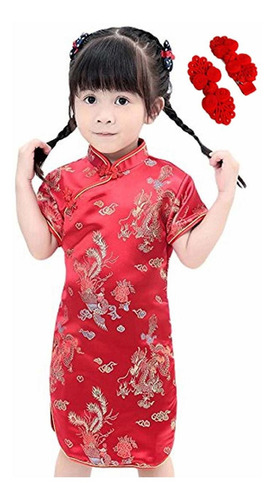 Crb Fashion Little Girls Bebe Años Nuevo Chino Asia Qipao 
