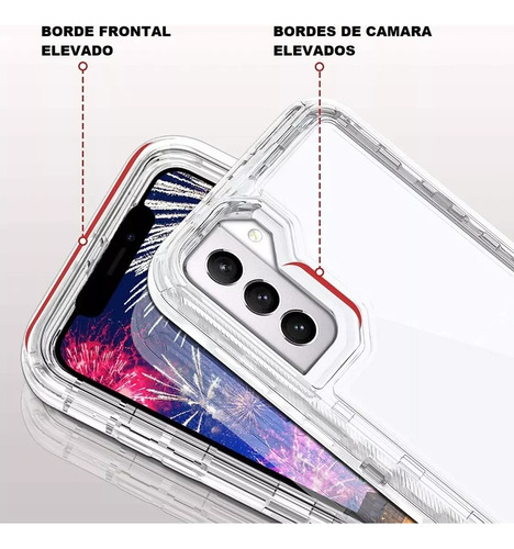 Funda Para Honor Uso Rudo 3 En 1 Grado Militar Antigolpes Transparente Honor 200
