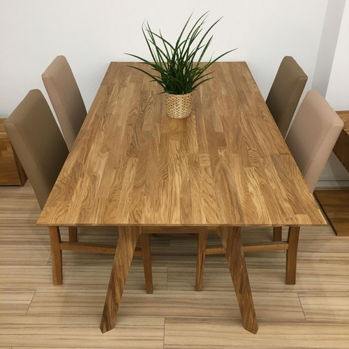 Imagen 9 de 9 de Mesa De Comedor 100% Madera Roble Ref: Maciza20