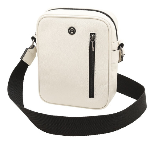 Bolsa Crossbody Tiracolo Feminina De Couro Mariart Amy Pop Cor Off white