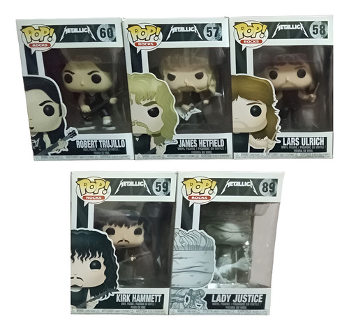 Metallica Lote Funko Pop Lars James Kirk Robert Lady Justice (Usado)