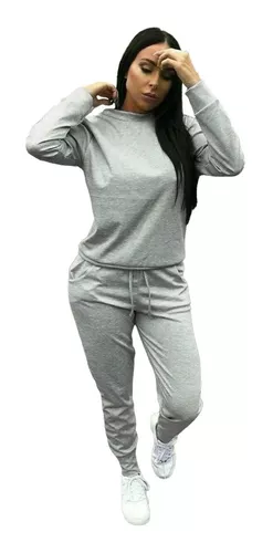 Conjunto Pants Gris Mujer