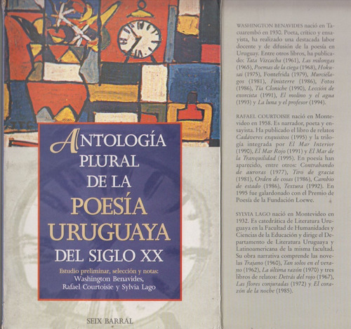 Antologia Plural De La Poesia Uruguay Washington Benavides 