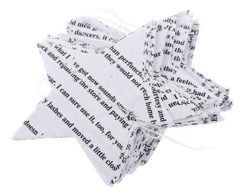 4xvintage News Paper 3d Stars Garland Bunting Banner