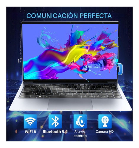 Laptop 14.1'' - 8gb Ram, 256gb, Rápido Y Ligero Plateado