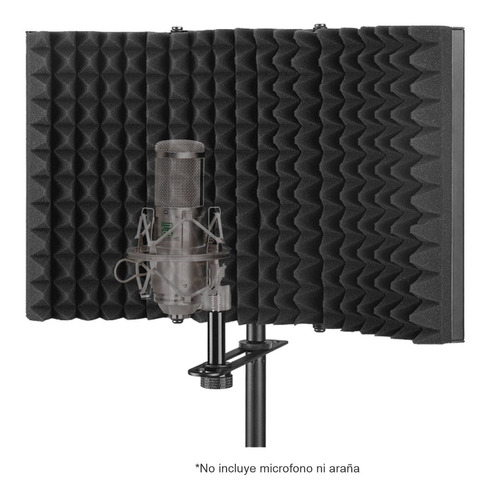 Microfono Panel Acustico Portable Plegable Streaming Cuo Color Negro