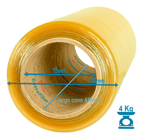 Papel Film Adherente 38cm Rollo 1000mt Comida Gastronomía