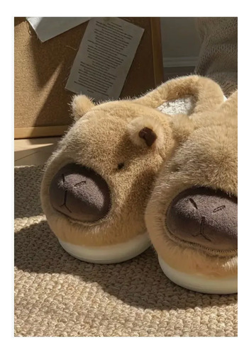 Pantuflas Capibara Niños Felpa Suave Cómodo Invierno 22-35