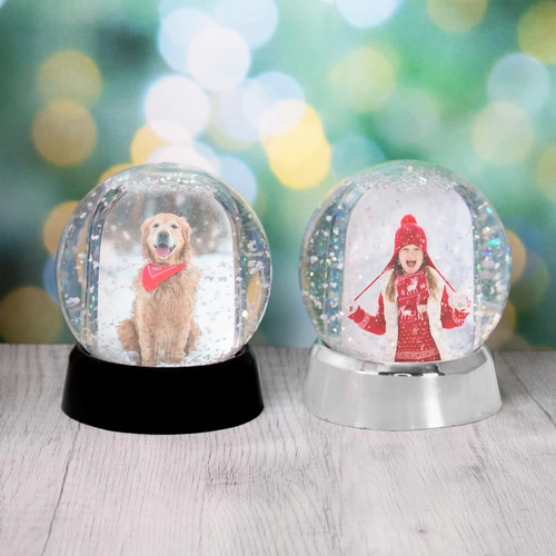 Globito De Nieve Con Base Plateada, Miniatura, 1 Unidad