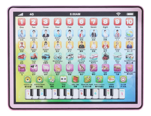 Juego De Actividad Electrónica, Tableta Bilingüe Para Simula