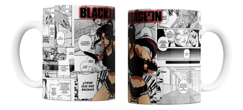 Revy Black Lagoon Taza Anime Taza Personalizada Modelo 6