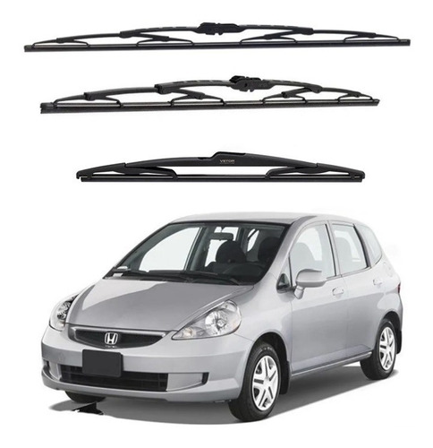 Kit Palheta Dianteira E Traseira Honda Fit 2003 A 2008 