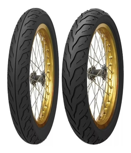 Par Pneu Kenda 90/90-18 + 80/100-18 Thorax Com Camara