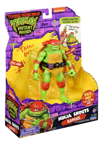 Muñeco Articulado Tortugas Ninjas Rafael C Sonido P Niños