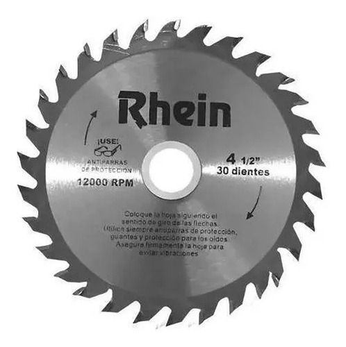 Imagen 1 de 3 de Sierra Circular Widia Disco Corte 4 1/2 X 36 Dientes Rhein