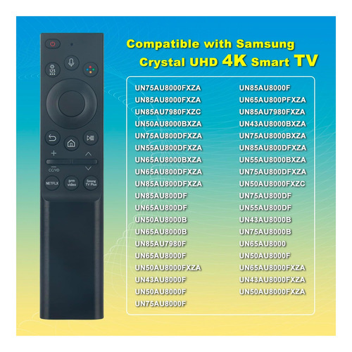 Control Remoto De Voz De Reemplazo De Bnm Compatible Con Uhd