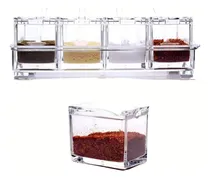 Comprar Set De Condimenteros Y Especias Elegante Transparente