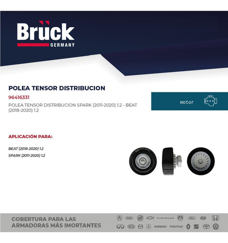 Polea Distribución Tensora Spark 11-16 1.2 Beat 2017 1,2 Lit