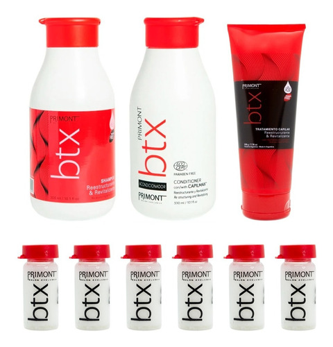 Kit Shampoo Mascara + Pack Primont Btx Tratamiento Con Botox