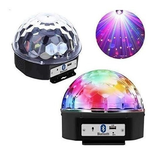 Nova Bola Maluca Led Rgb Holográfico Mp3 Magic + Controle 110V/220V