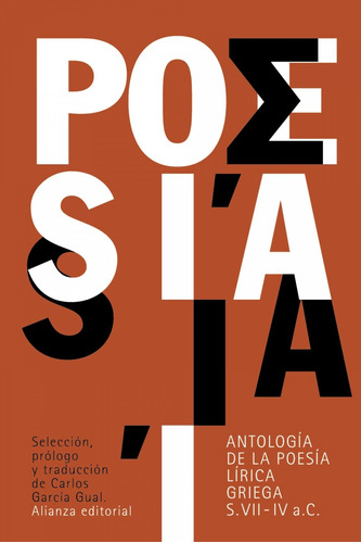 Libro Antología De La Poesía Lírica Griega
