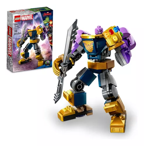 Kit Super Heroes Marvel 76242 Armadura Robô Thanos Lego Quantidade de peças  113