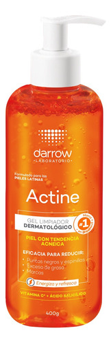 Gel Limpiador Dermatológico Darrow Actine Vitamina C 400g Momento de aplicación Día Noche Tipo de piel Grasa