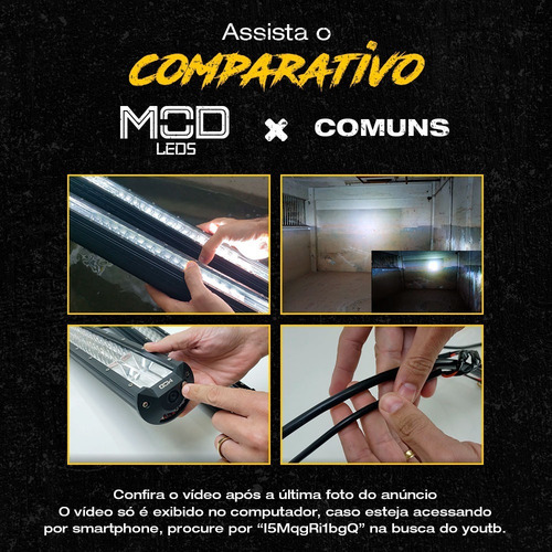 Farol De Milha Barra Led 324w 7d Offroad 4x4 Luz Jeep Willys