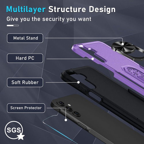 , Funda Para Samsung Galaxy A15 5g Con Protector De Pantalla