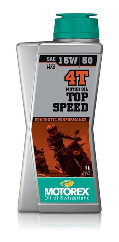 Aceite Para Moto 4t, Motorex Top Speed 4t 15w-50 1 Litro