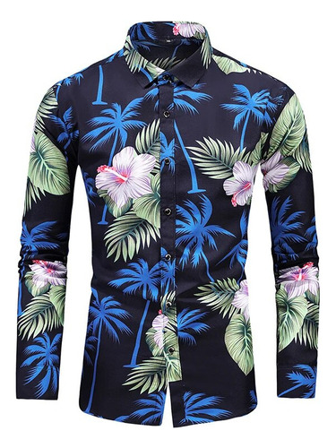 Camisas Informales Con Flores, Blusa Hawaiana Para Hombre, T