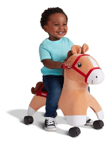 Caballo Radio Flyer Montable Con Ruedas Cafe Y Blanco  / J