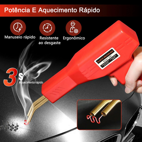 Soldador Plástico Solda Para-choque Farol Carenagem Grampos