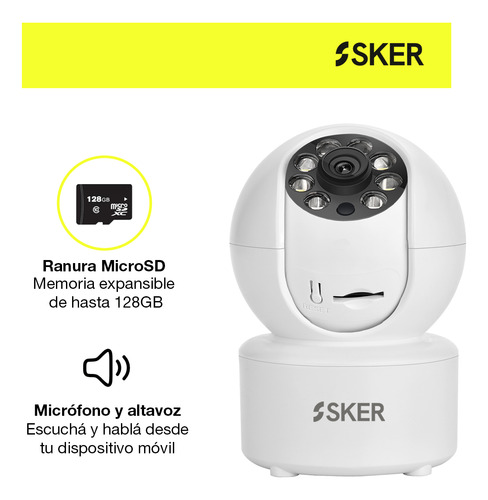 Cámara De Seguridad Baby Call Wifi Ip Sker Cv-005 Full Hd Motorizada Nocturna 2mp