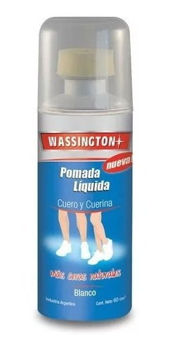 Pomada Liquida Para Zapato Blanca Wassington 60g - Kit X 6