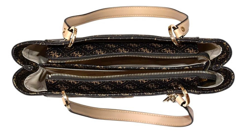Guess Bolso Tote Noelle Pequeño Noel, Logotipo Marrón