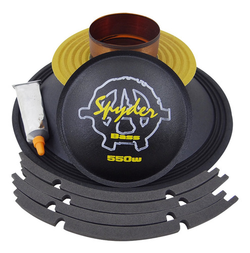 Imagem 1 de 4 de Kit Reparo Spyder Kaos 550 Wrms 12 Polegadas 8 Ohms Original