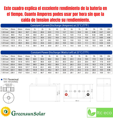 Imagen 6 de 10 de Batería Gel 12v 100ah Ciclo Profundo Solar Paneles